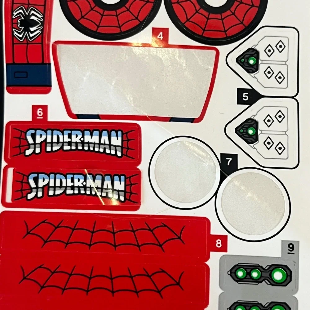 LEGO‎ Spider-Man Sticker Sheet 74527 Marvel Super Heroes 2021 Red Blue MISSING 3